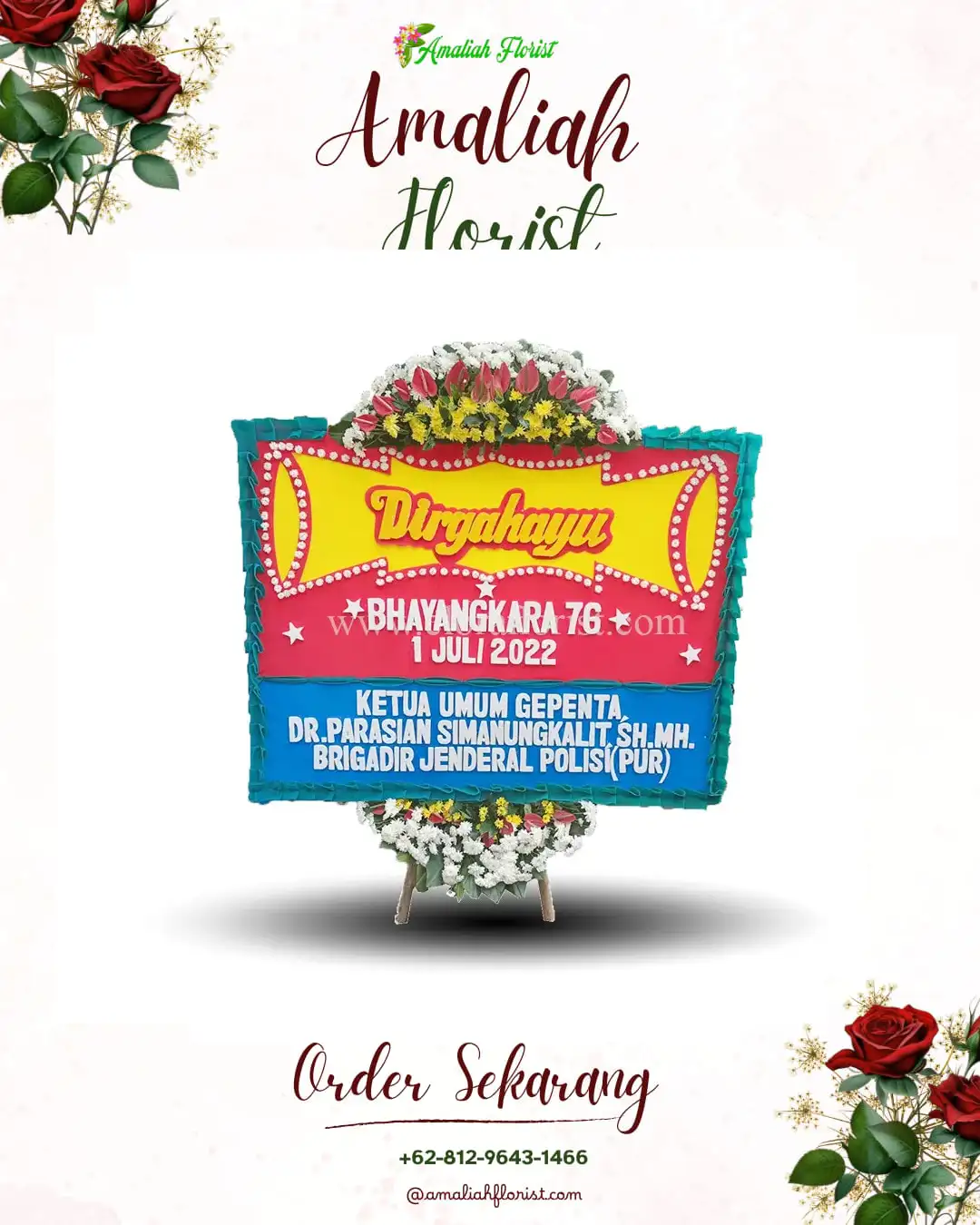 Papan Bunga HUT Ulang Tahun Babat Toman